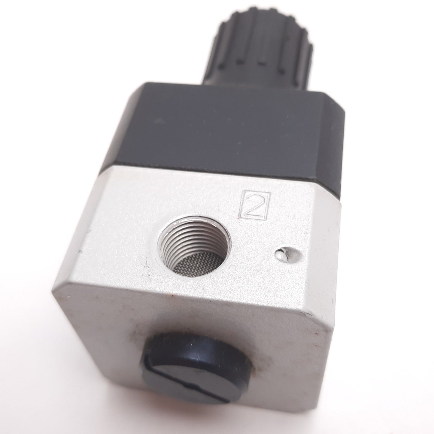 Used Festo LRP-1/4-0.7 Pressure Regulator, Inlet: 12bar, Outlet: 0.7bar, Ports: G1/4
