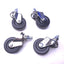 Used Lot of 4 Master Stem Caster Swivel Wheels 2" Diameter, 13/16" Width, 360° Swivel