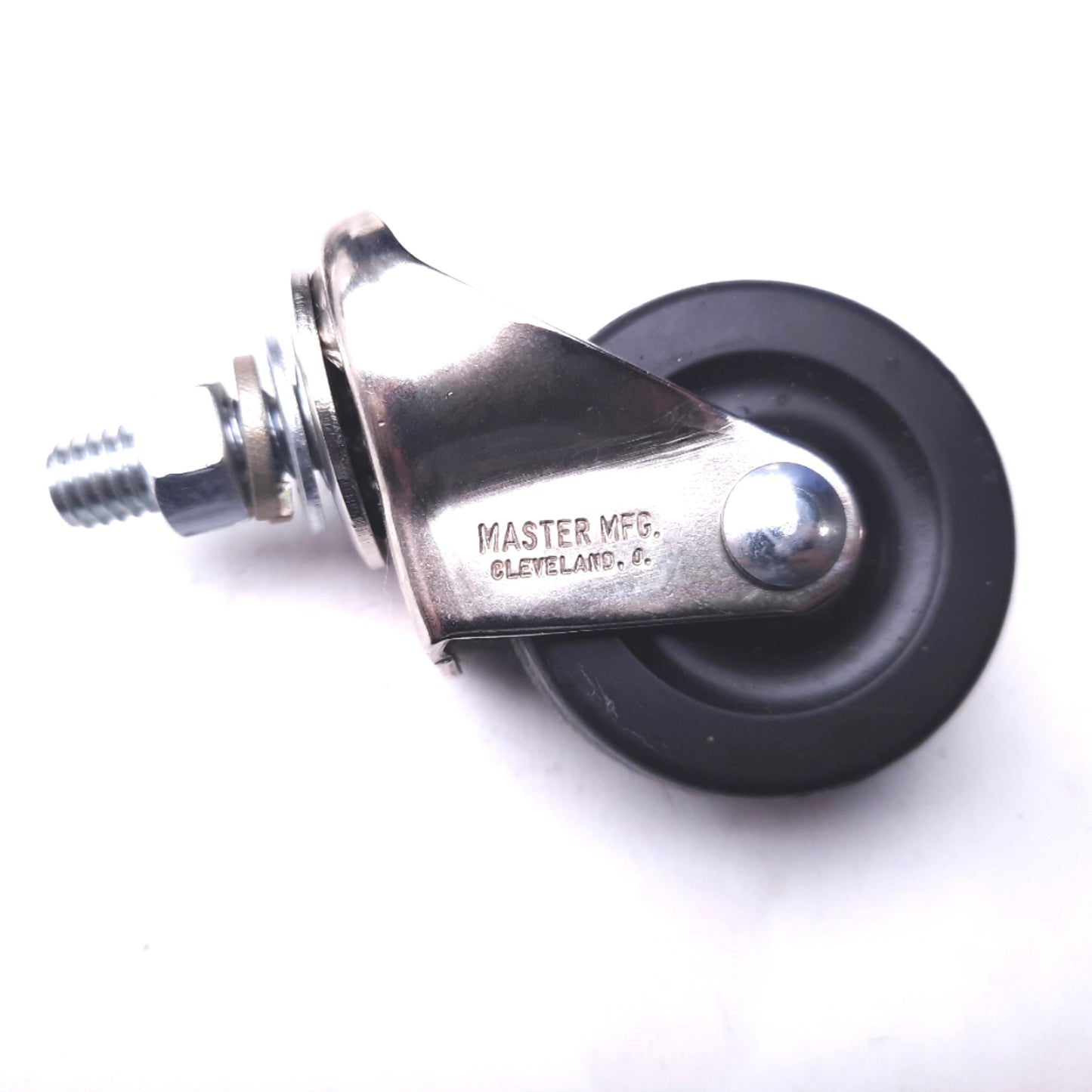 Used Lot of 4 Master Stem Caster Swivel Wheels 2" Diameter, 13/16" Width, 360° Swivel