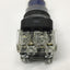 Used Allen Bradley 800H-QRAH24W Illuminated Push Button Switch, Blue LED 24V, 1NO-1NC