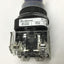 Used Allen Bradley 800H-QRAH24W Illuminated Push Button Switch, Blue LED 24V, 1NO-1NC