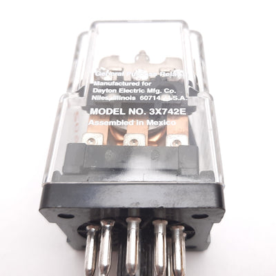 New Dayton 3X742E Ice Cube Relay, 3PDT, Coil: 120VAC, Rating: 10A 120VAC 6A 250VAC
