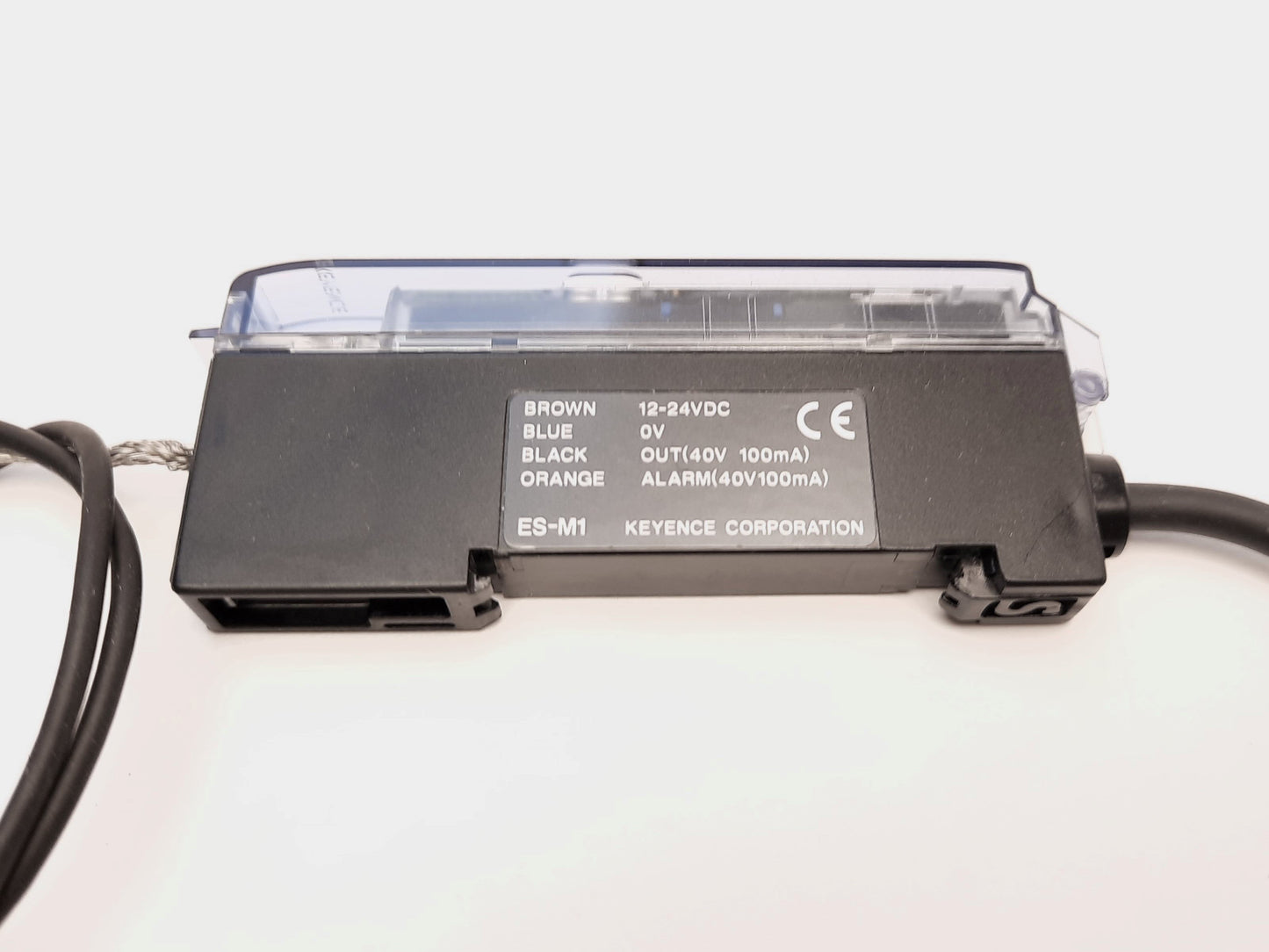 Used Keyence ES-M1 Proximity Sensor Amplifier Main Unit, 12-24VDC, NO/NC, NPN
