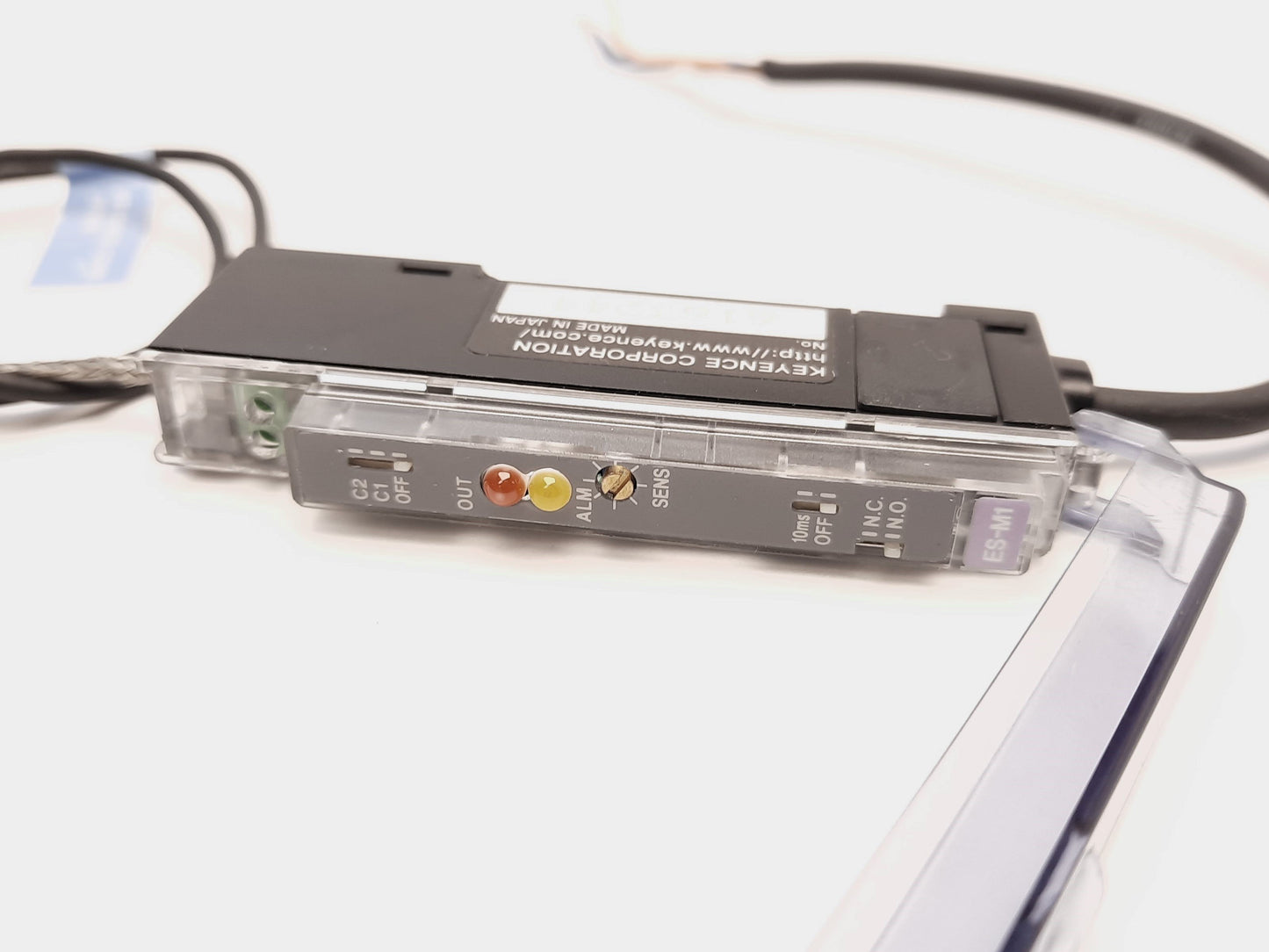 Used Keyence ES-M1 Proximity Sensor Amplifier Main Unit, 12-24VDC, NO/NC, NPN