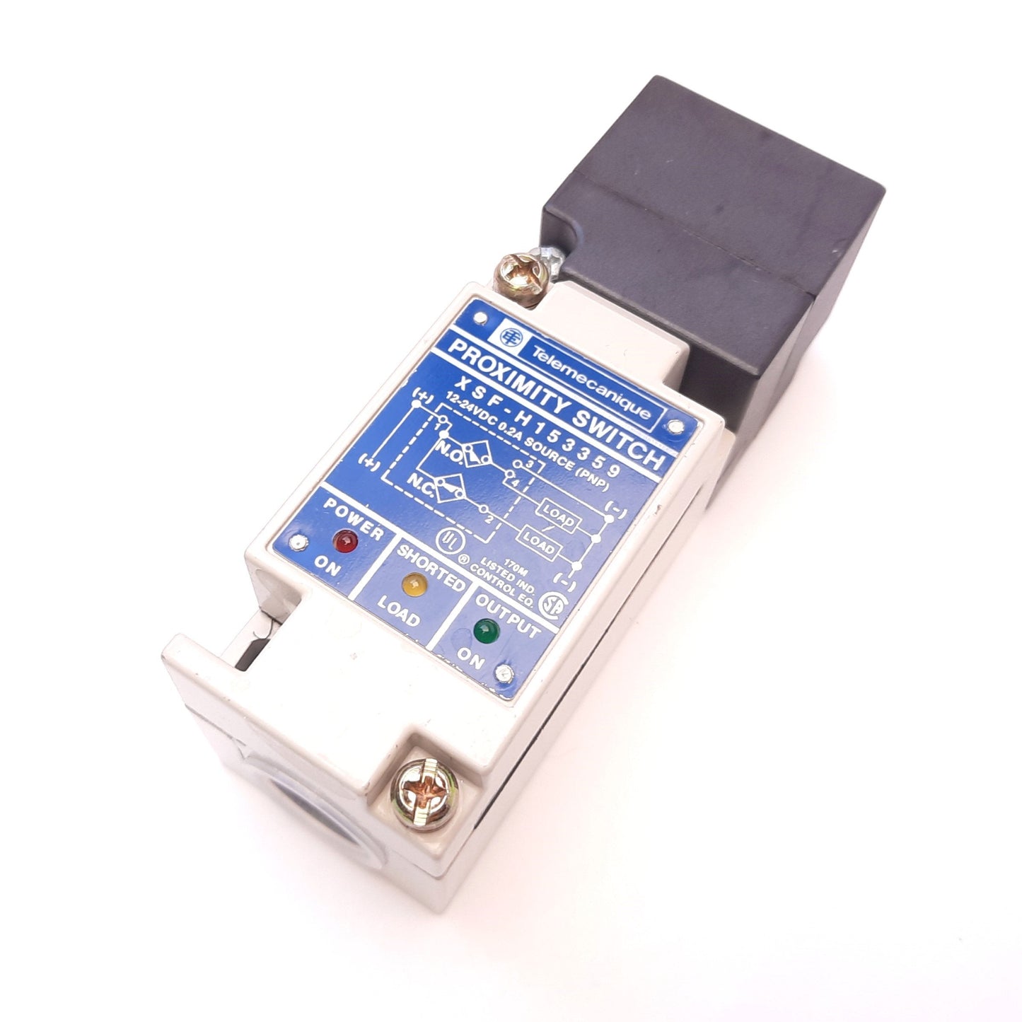 Used Telemecanique XSF-H153359 Inductive Proximity Switch 10-30VDC 0.2A, PNP, 15-20mm