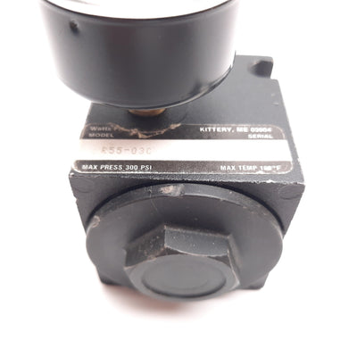 Used Watts R55-03C Regulator, In: 300psi, Out: 0-125psi, 3/8" NPT, W/ 0-160psi Gauge