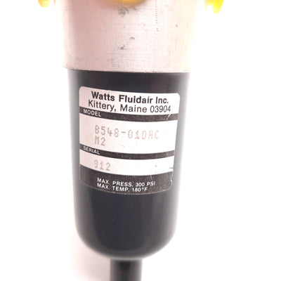 New Watts B548-01DHC Filter / Regulator, 20 Micron, 300psi to 0-125psi, 1/8" NPT