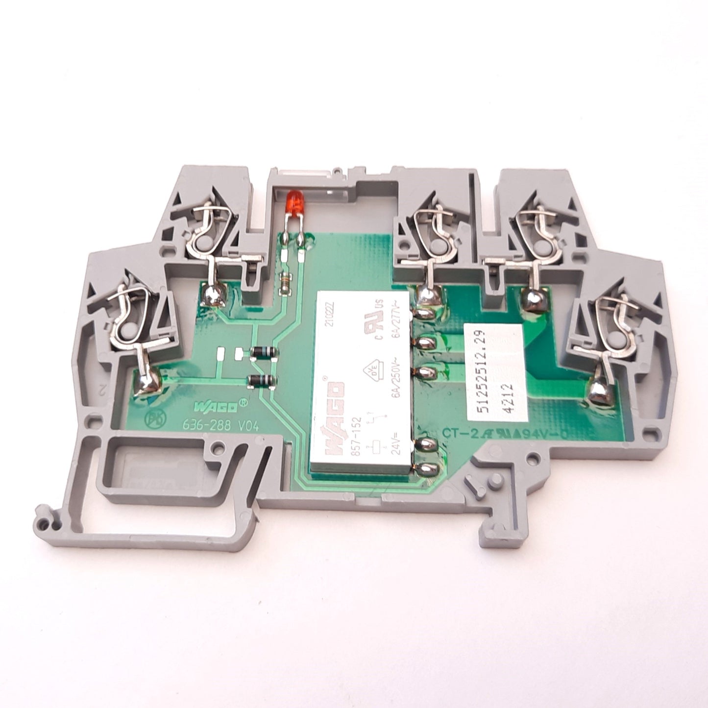 Used Lot of 3 Wago 859-304 Relay Modules Input: 24VDC Output: 250VAC 5A LED Indicator