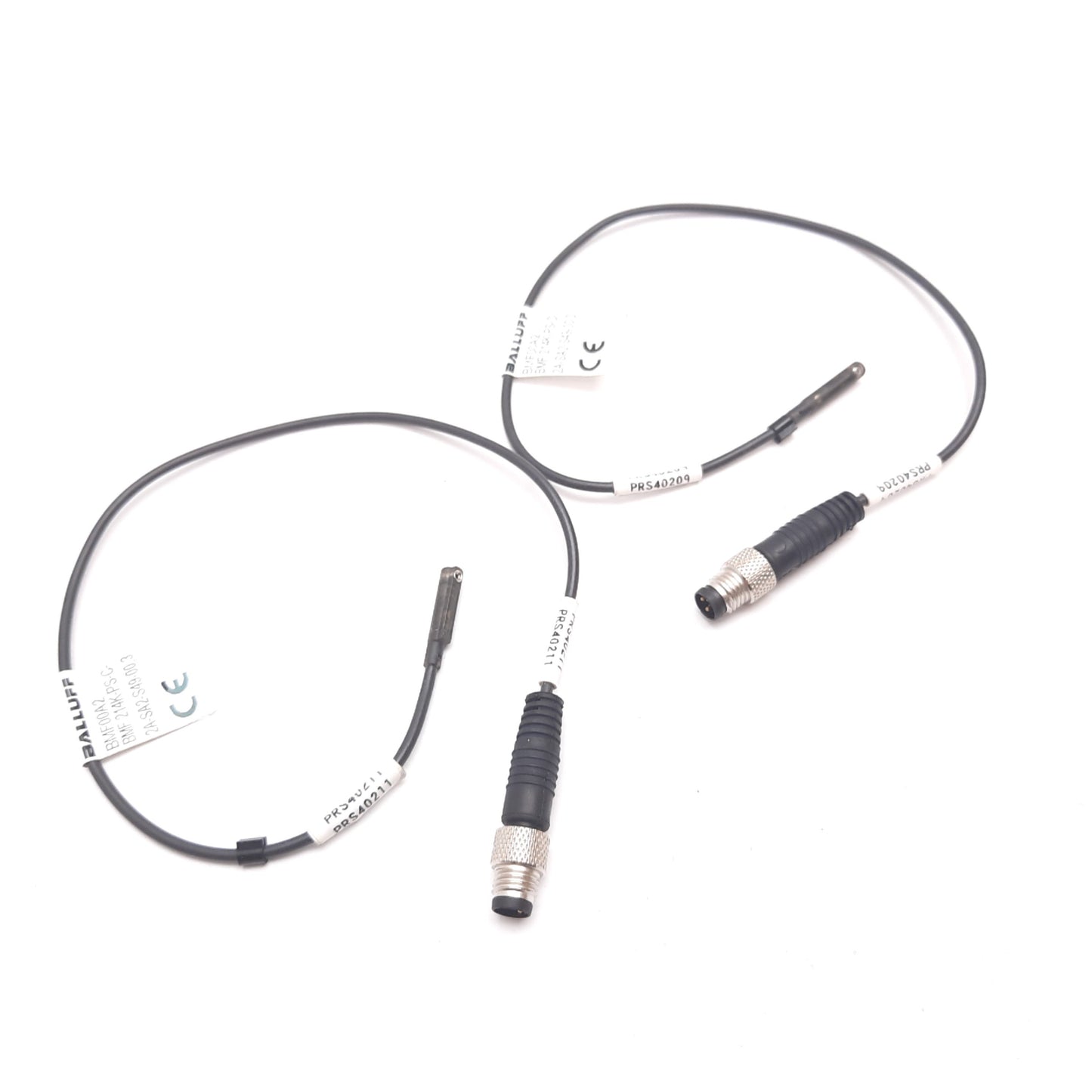 Used Lot of 2 Balluff BMF00A2 Position Sensor, C-Slot, PNP-NO, 10-30VDC, 3-Pin M8