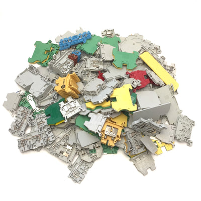 Used 3lbs of Allen Bradley Randomly Assorted DIN Rail Terminal Block End Stop Cover