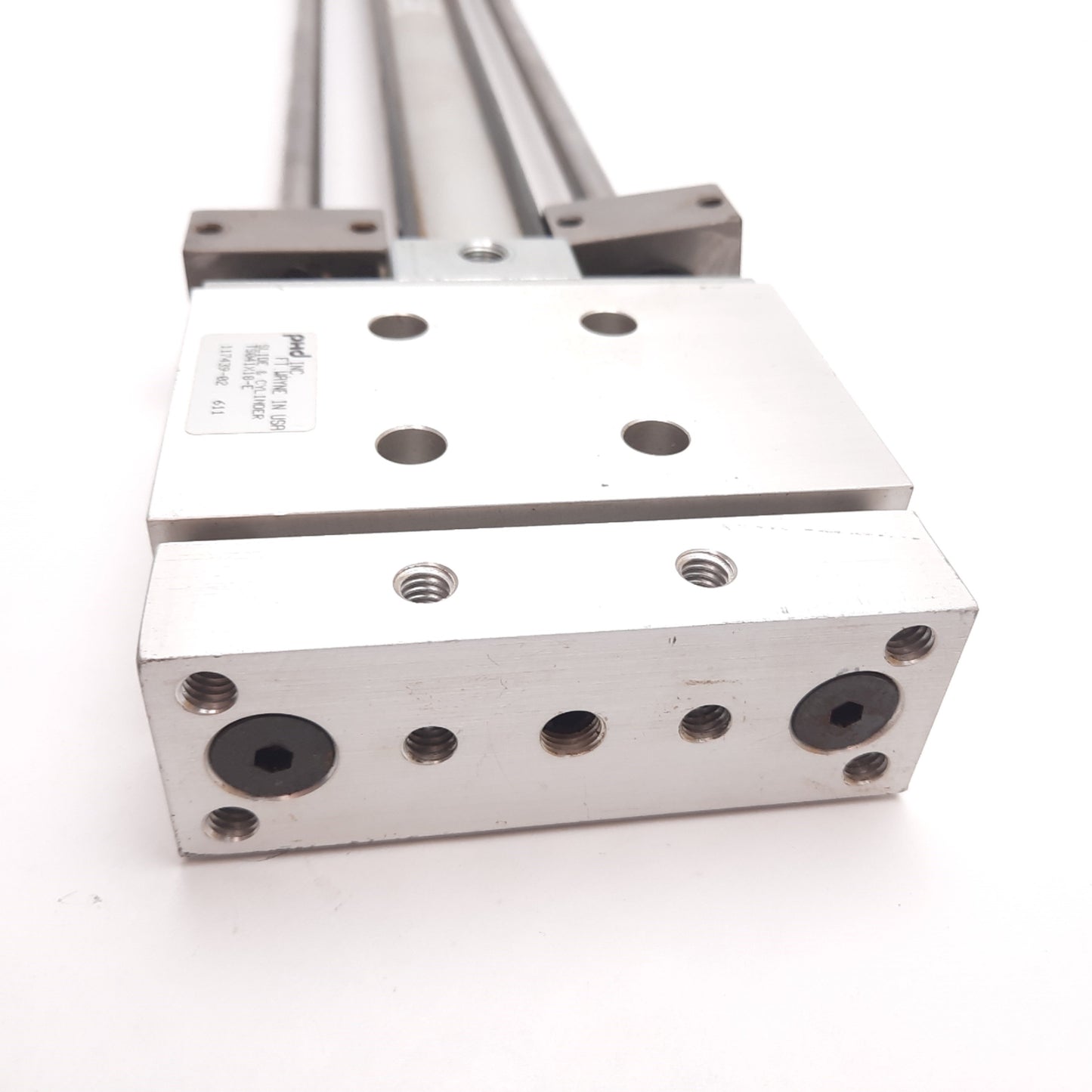 Used Phd TS041X18-E Pneumatic Slide, Bore: 1-1/8", Stroke: 18", Ports: 1/8" NPT