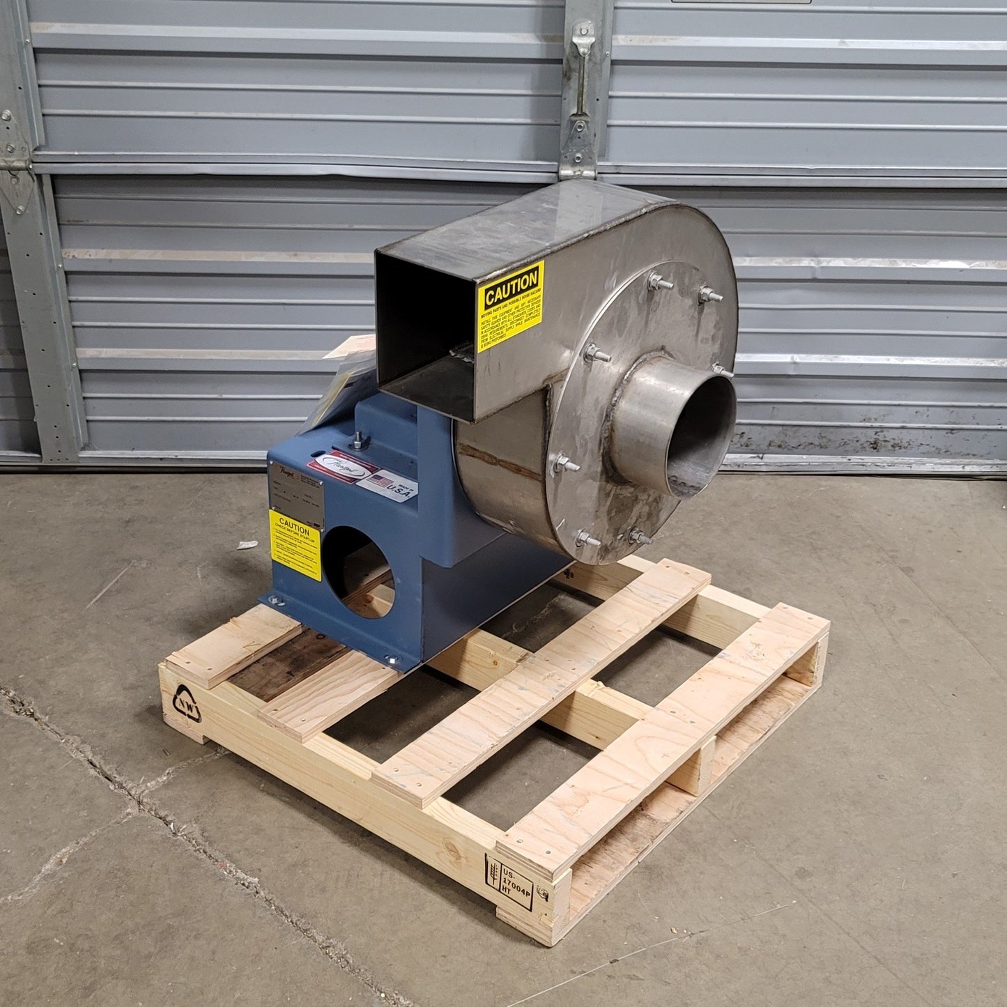New Hartzell A05-4-122AH100S6FQF3 Pressure Blower, 230-460VAC, 3-Phase, 60Hz, 534CFM