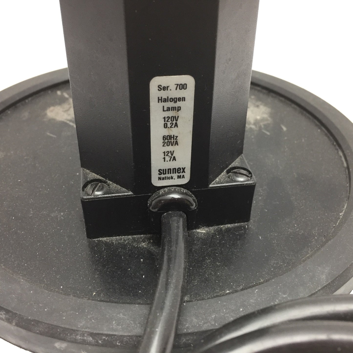Used Sunnex Ser 700 Halogen Machine Desk Lamp Light, 18" Flexible Arm, 20W, 120V 0.2A