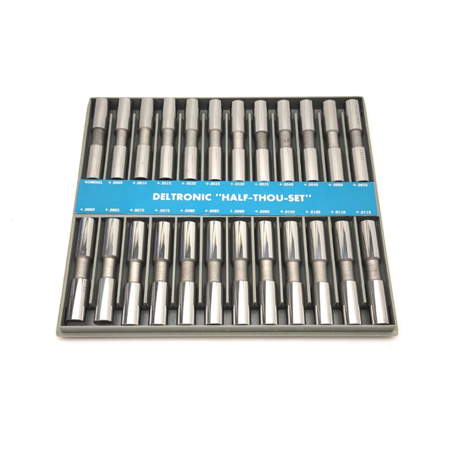 Used DELTRONIC HT24-5070-5185 Half-Thousandth Plug Gage Set 0.5070-0.5185" .005" Step