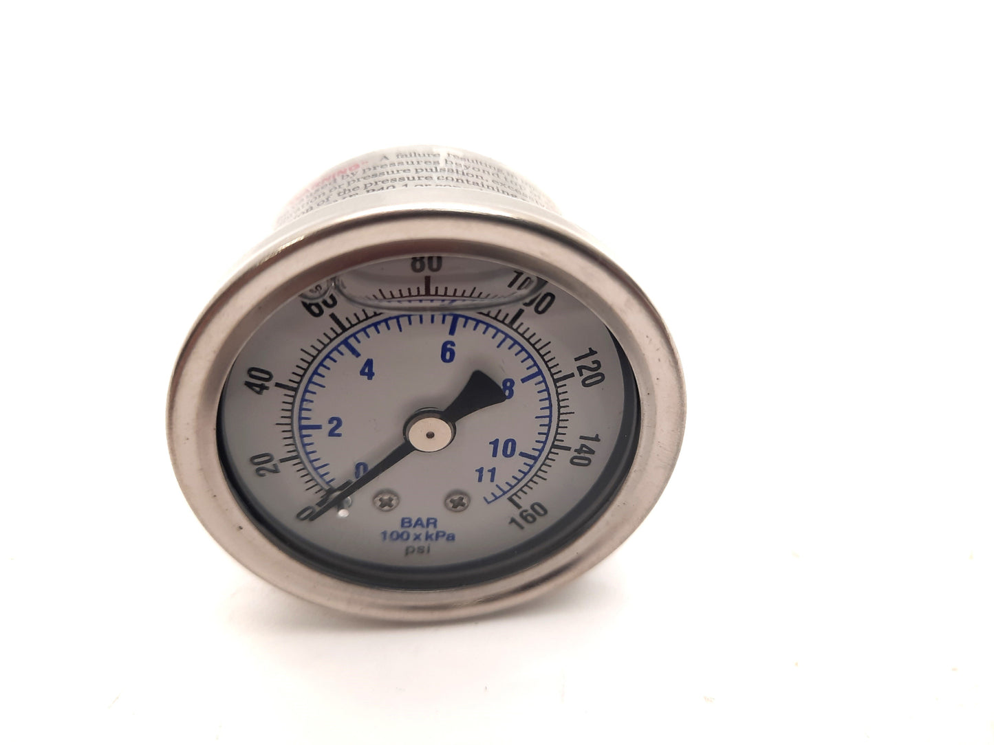 New – Open box HT-B14 Pressure Gauge Glycerine Filled 160 PSI 1/8"NPT Rear Mount
