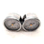 Used Lot of 2 Pressure Gauges 30 PSI 1/8" NPT Rear Mount OD: 2"