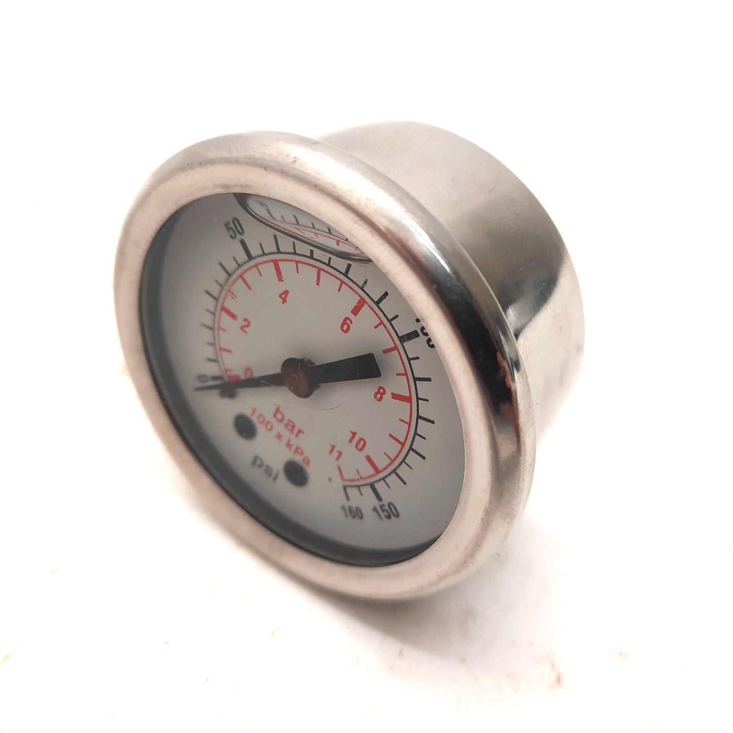 Used Pressure Gauge Glycerine Filled 160 PSI 1/8"NPT Rear Mount OD: 2.25"