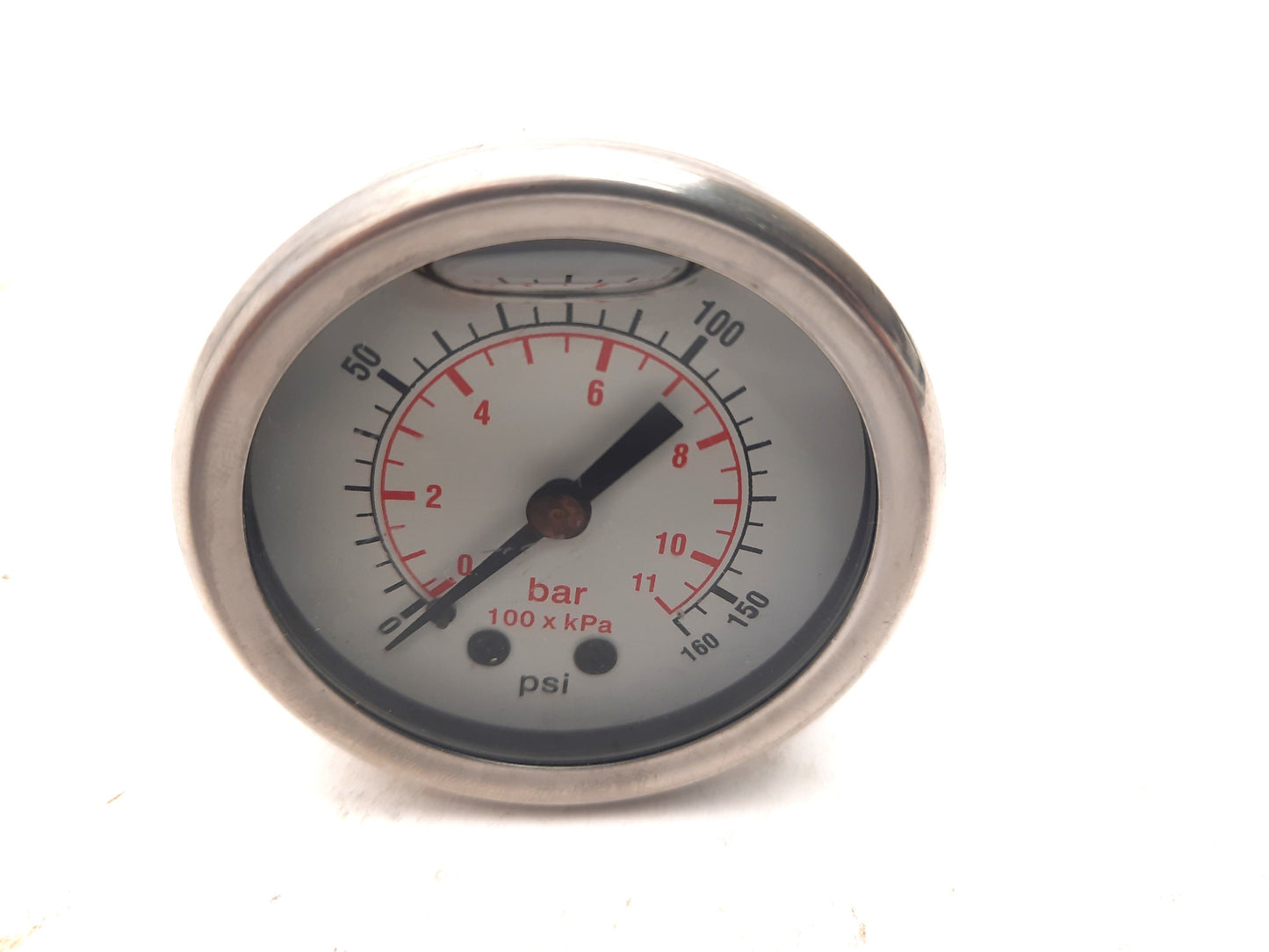 Used Pressure Gauge Glycerine Filled 160 PSI 1/8"NPT Rear Mount OD: 2.25"