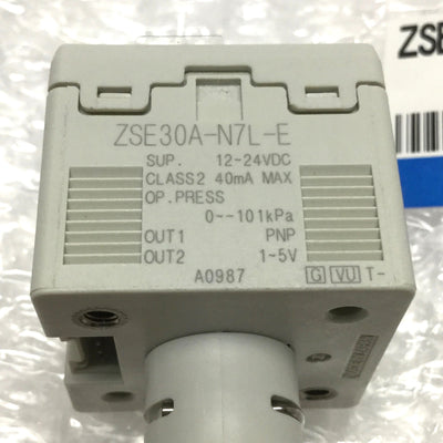 New Other SMC ZSE30A-N7L-E Digital Vacuum Pressure Switch 0- to -101kPa, PNP & Analog 1-5V