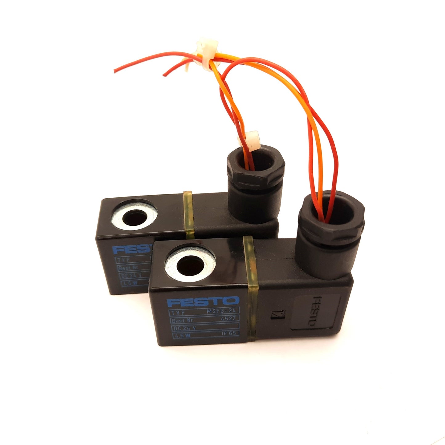 Used Lot of 2 Festo MSFG-24 4527 Solenoid Coil, 24VDC 4.5W