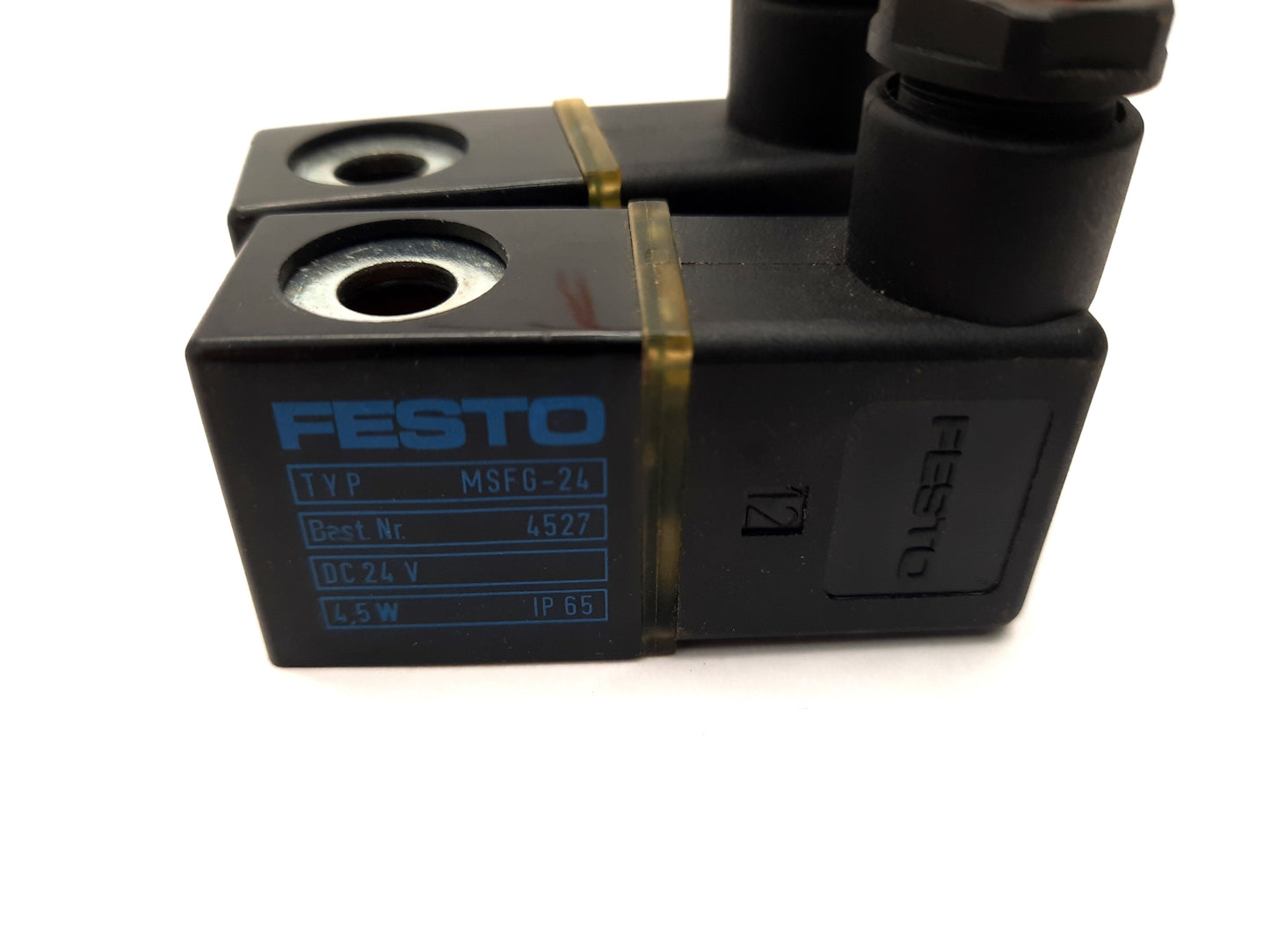 Used Lot of 2 Festo MSFG-24 4527 Solenoid Coil, 24VDC 4.5W