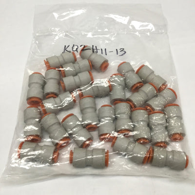 New – Open box Lot of 26 SMC KQ2H11-13 Straight Connector One-Touch Fittings 3/8" - 1/2" Tube