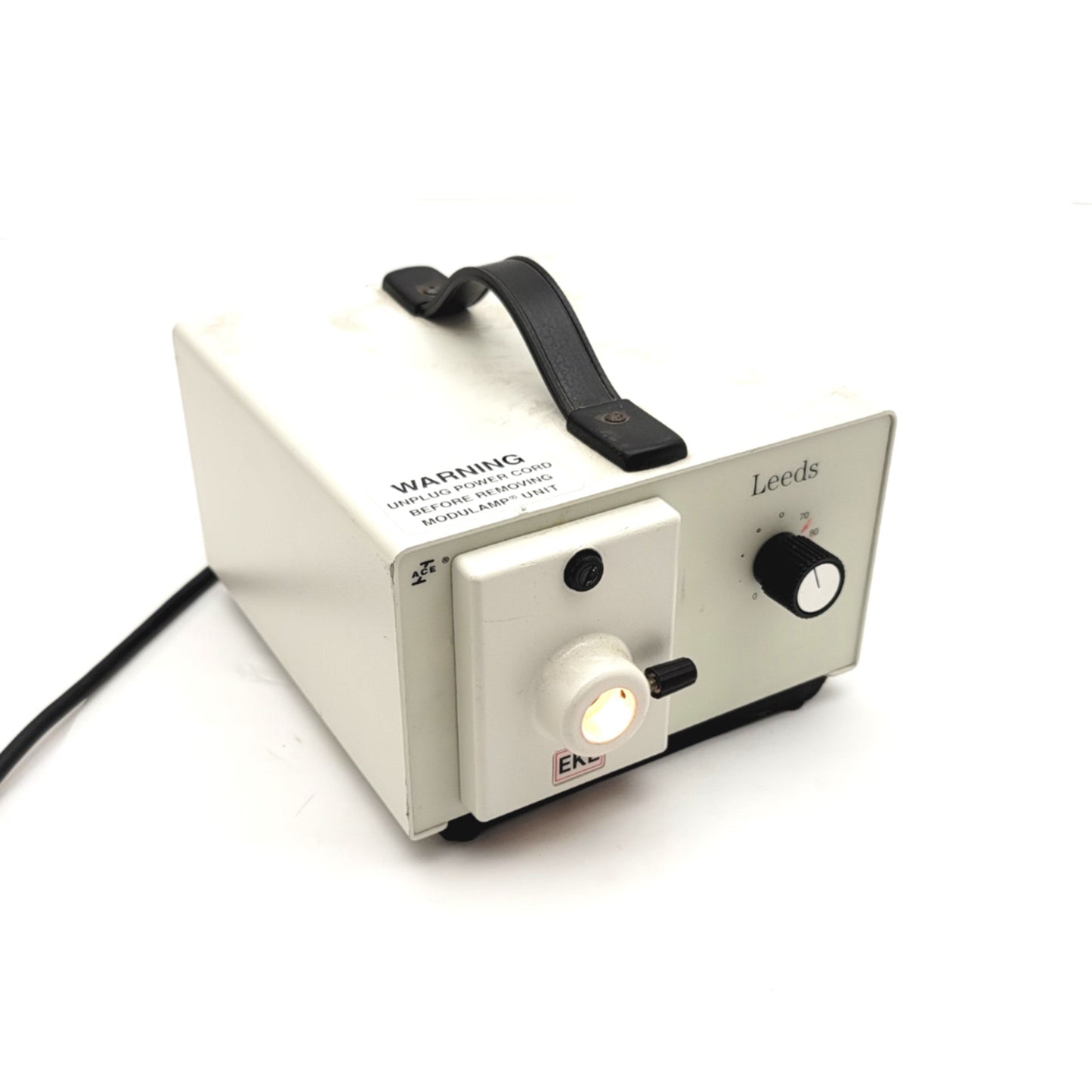 Used LEEDS SCHOTT FOSTEC EKE 20500./14 Fiber Optic Light Source 150W 120VAC 60Hz 3A