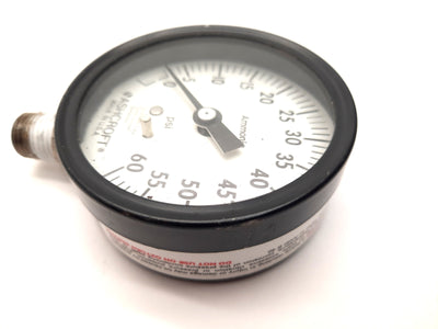 New Ashcroft Ammonia Pressure Gauge 2.69" 60psi, 1/4" NPT SS Tube Steel Socket