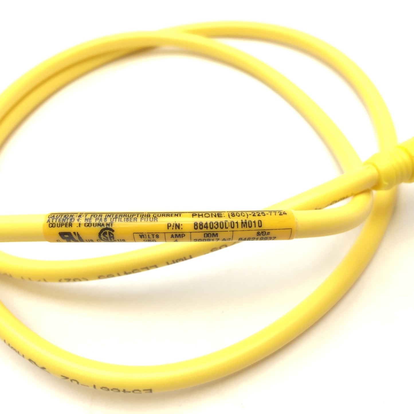 New – Open box Woodhead Brad Harrison 884030D01M010 Cable 250V 4A Straight Male/Female 4-Pin 1M