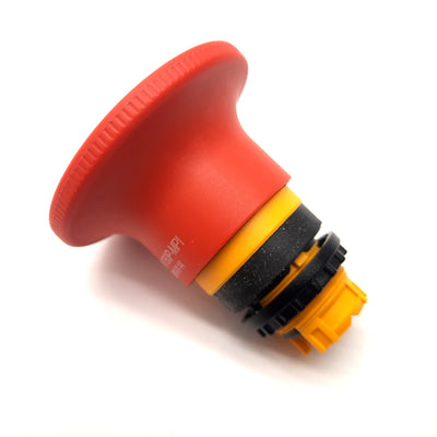 Used Eaton M22-PVT60P-MPI Emergency E-Stop Red Pushbutton Switch, Twist Release