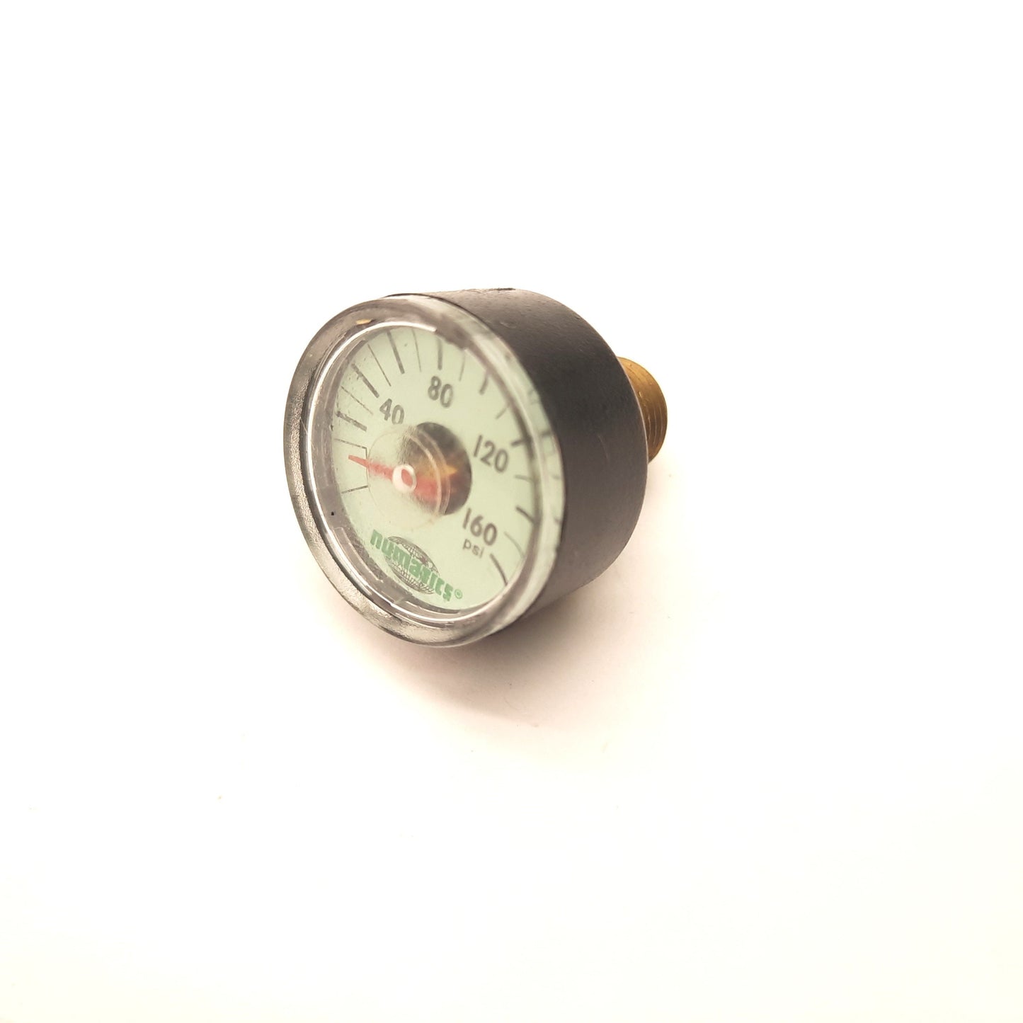 Used Numatics Mini Pressure Gauge 23mm 160psi, 1/8" NPT *Crack