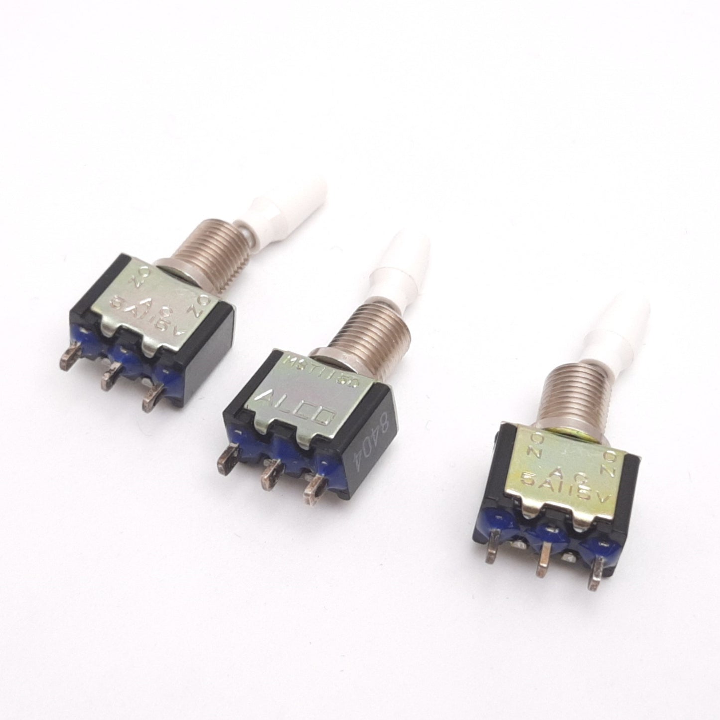 New – Open box Lot of 3 Alco MST115D Mini Toggle Switch, 2-Position Maintained, N/O, 5A 115VAC