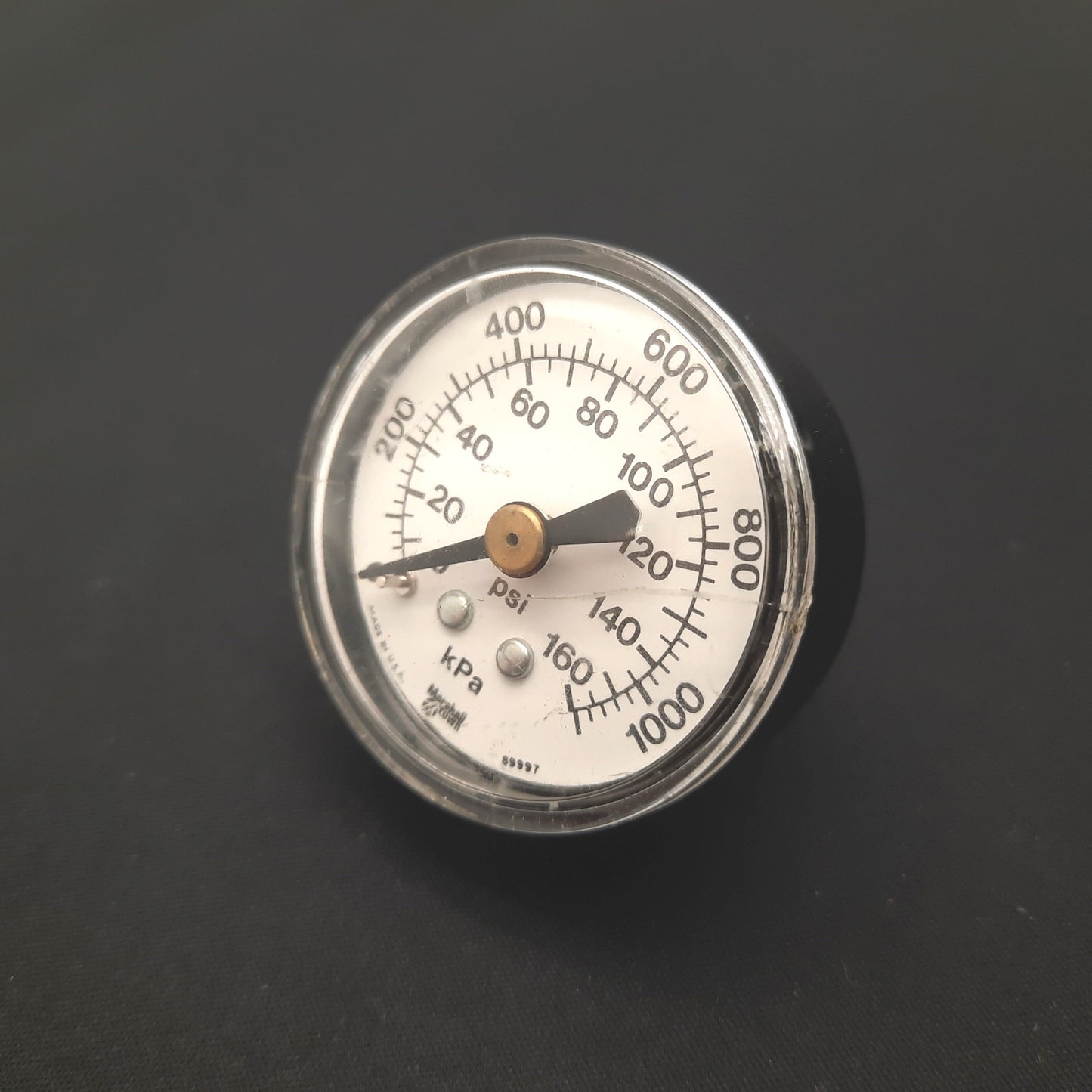 Used Marshall G10844 Pressure Gauge 40mm 160psi, 1/8" NPT
