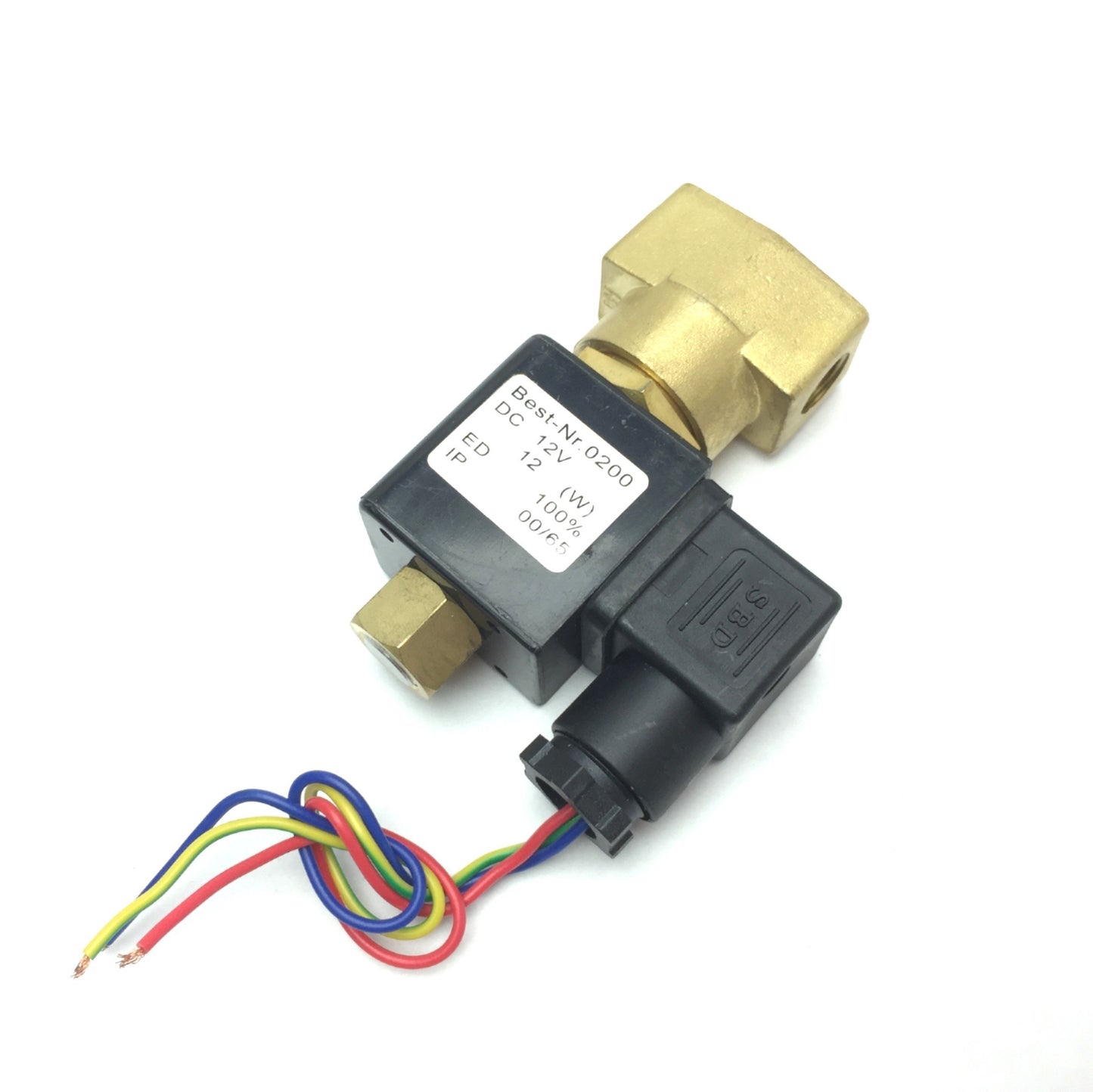 Used Lot of 5 U.S. Solid Nr.0200 Brass Solenoid Solenoid Valve, Voltage 12VDC 1/4"NPT