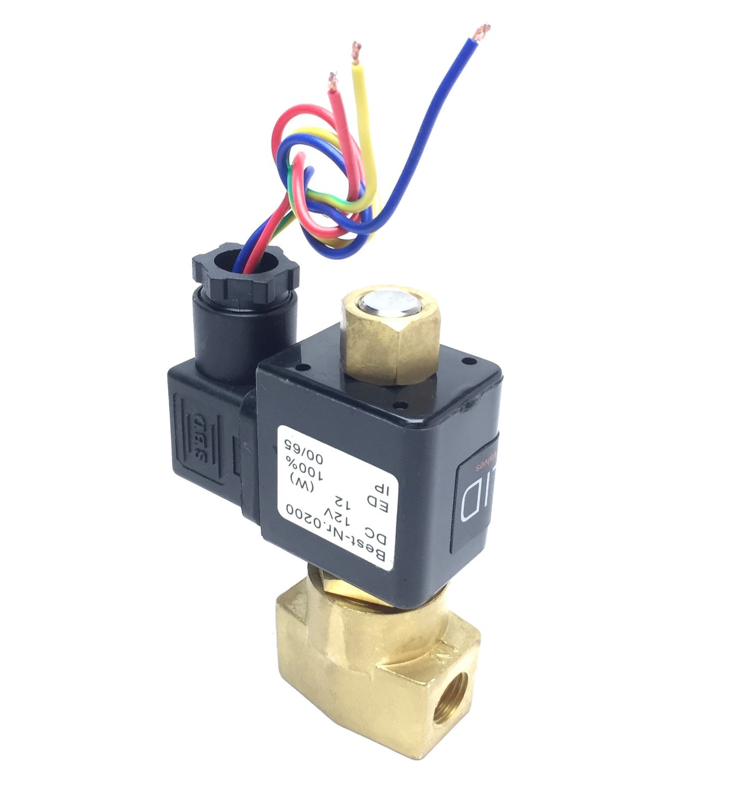 Used Lot of 5 U.S. Solid Nr.0200 Brass Solenoid Solenoid Valve, Voltage 12VDC 1/4"NPT
