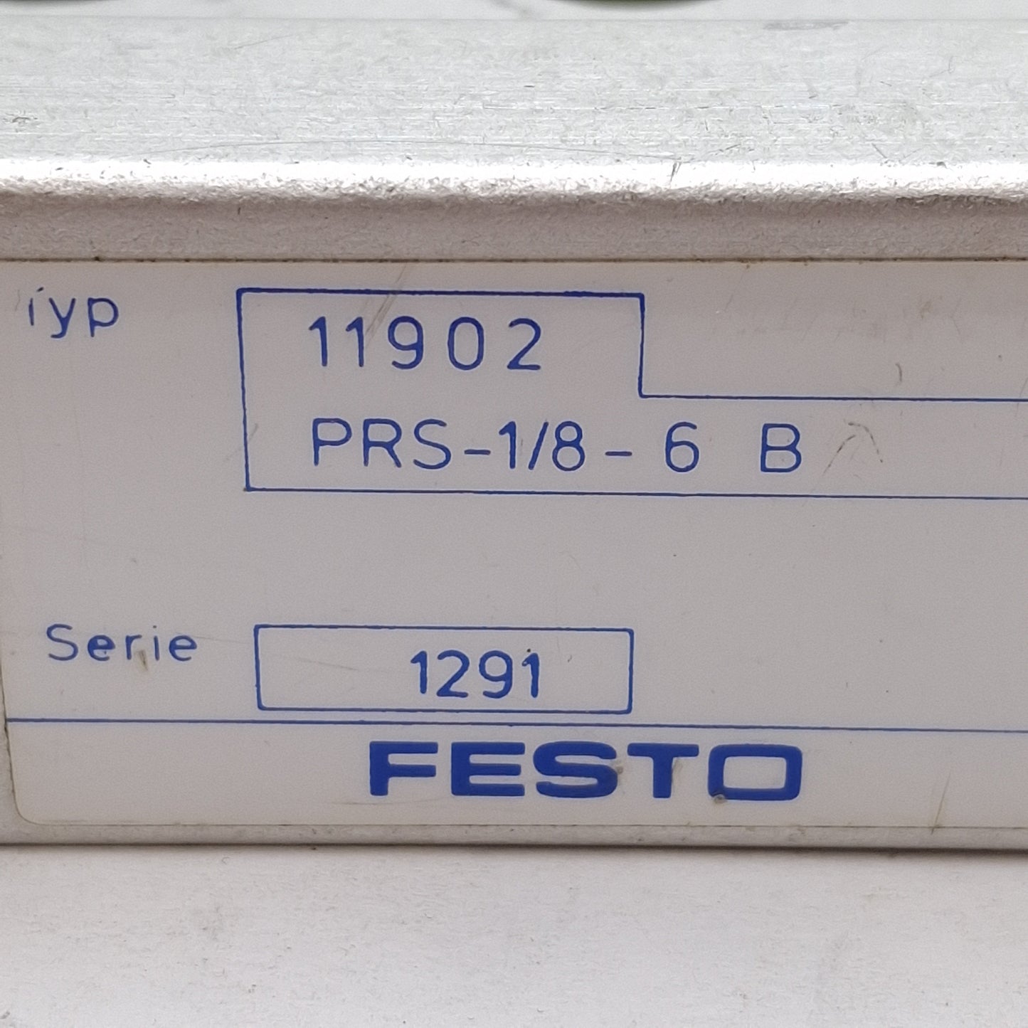 Used Festo PRS-1/8-6 B Valve Manifold Block, 6-Slots, Ports: G3/8, With O-Rings