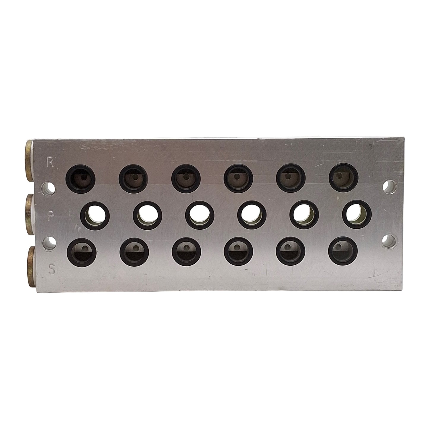Used Festo PRS-1/8-6 B Valve Manifold Block, 6-Slots, Ports: G3/8, With O-Rings