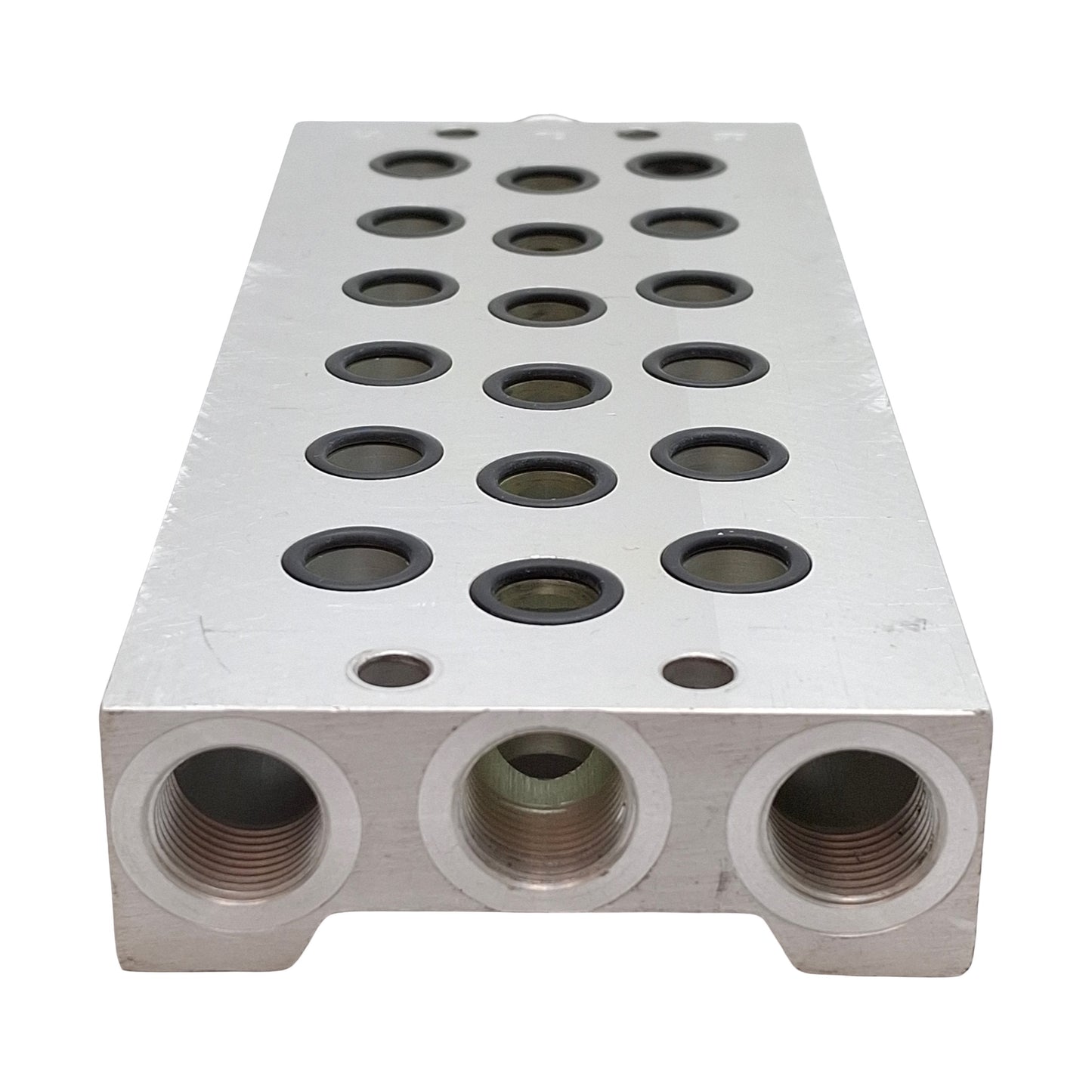 Used Festo PRS-1/8-6 B Valve Manifold Block, 6-Slots, Ports: G3/8, With O-Rings