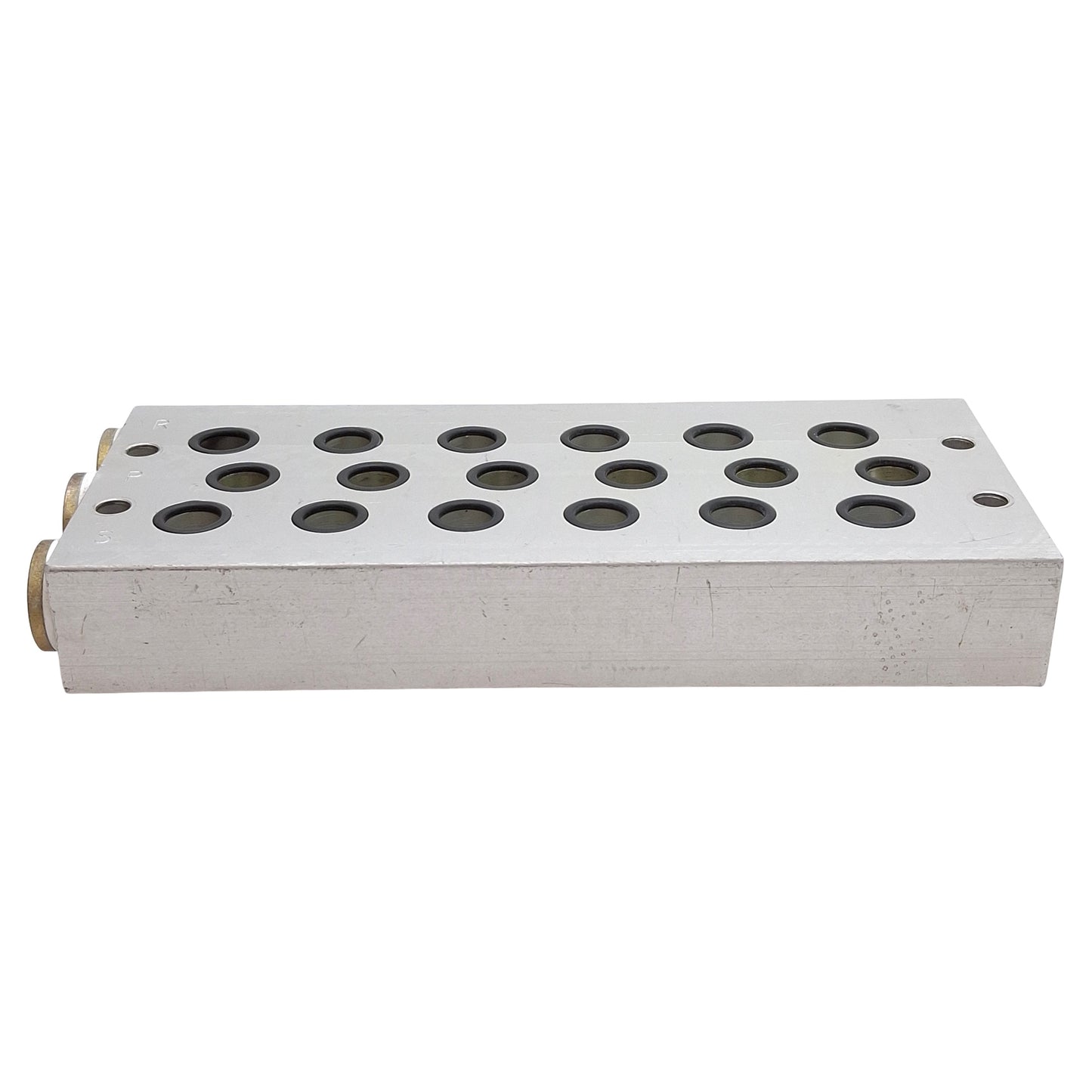 Used Festo PRS-1/8-6 B Valve Manifold Block, 6-Slots, Ports: G3/8, With O-Rings
