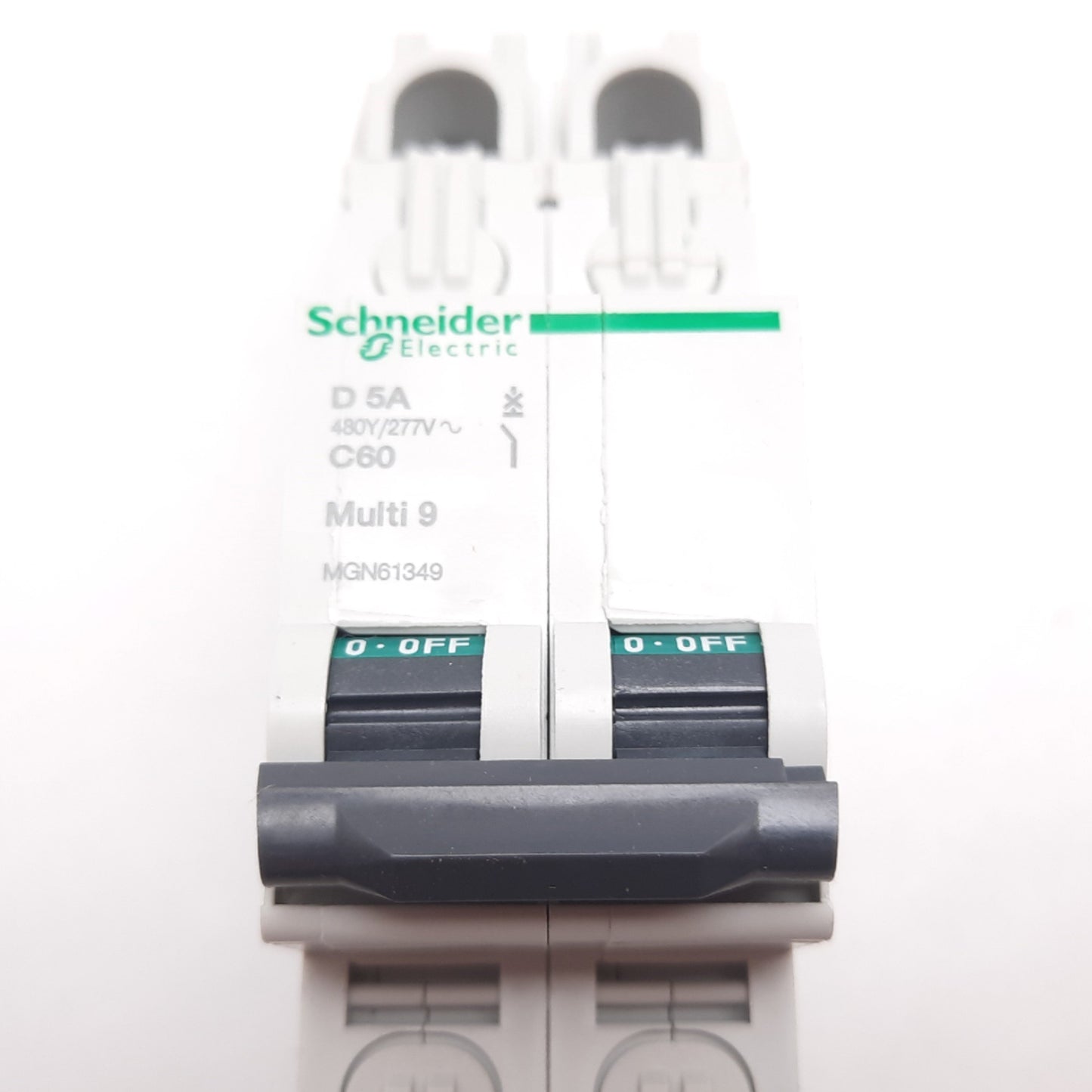 New Schneider Electric MGN61349 MULTI 9 C60 Circuit Breaker, 2-Pole, 5A 480Y/277VAC