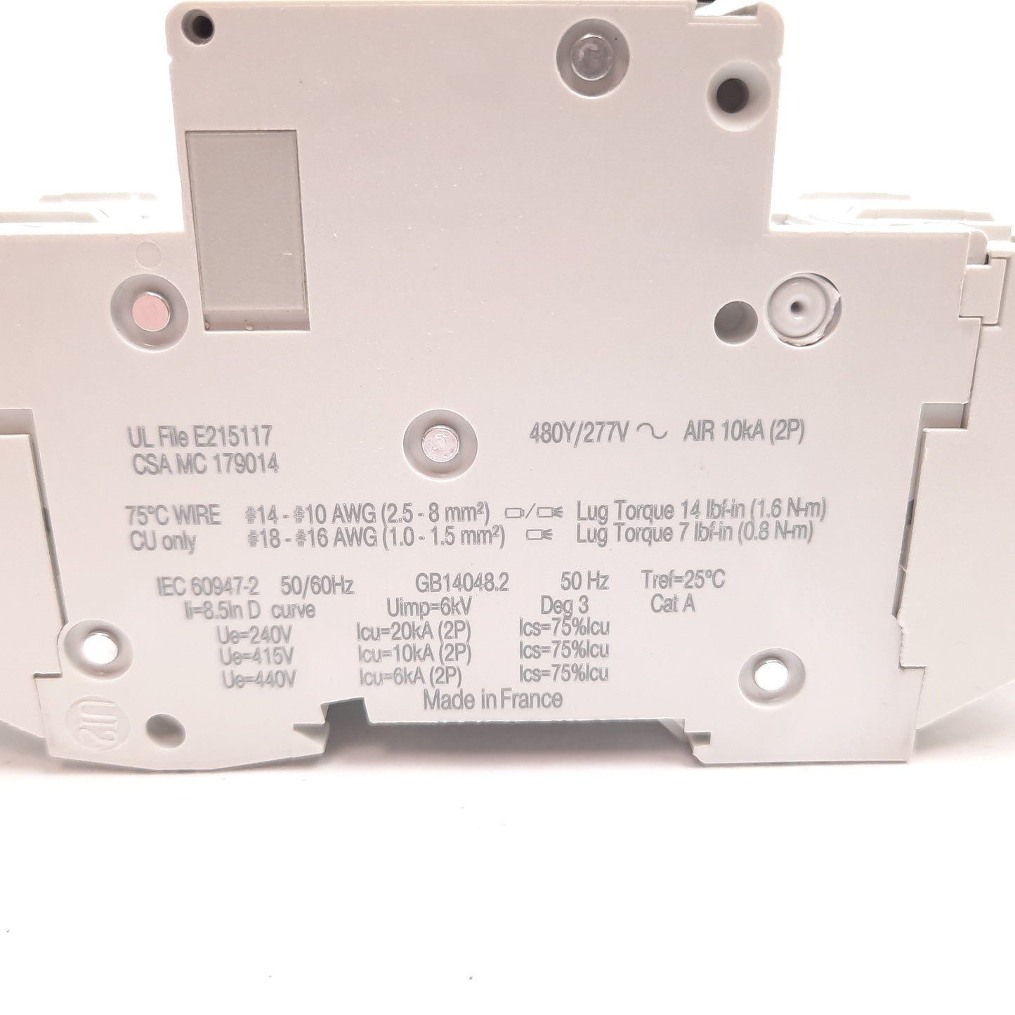 New Schneider Electric MGN61349 MULTI 9 C60 Circuit Breaker, 2-Pole, 5A 480Y/277VAC