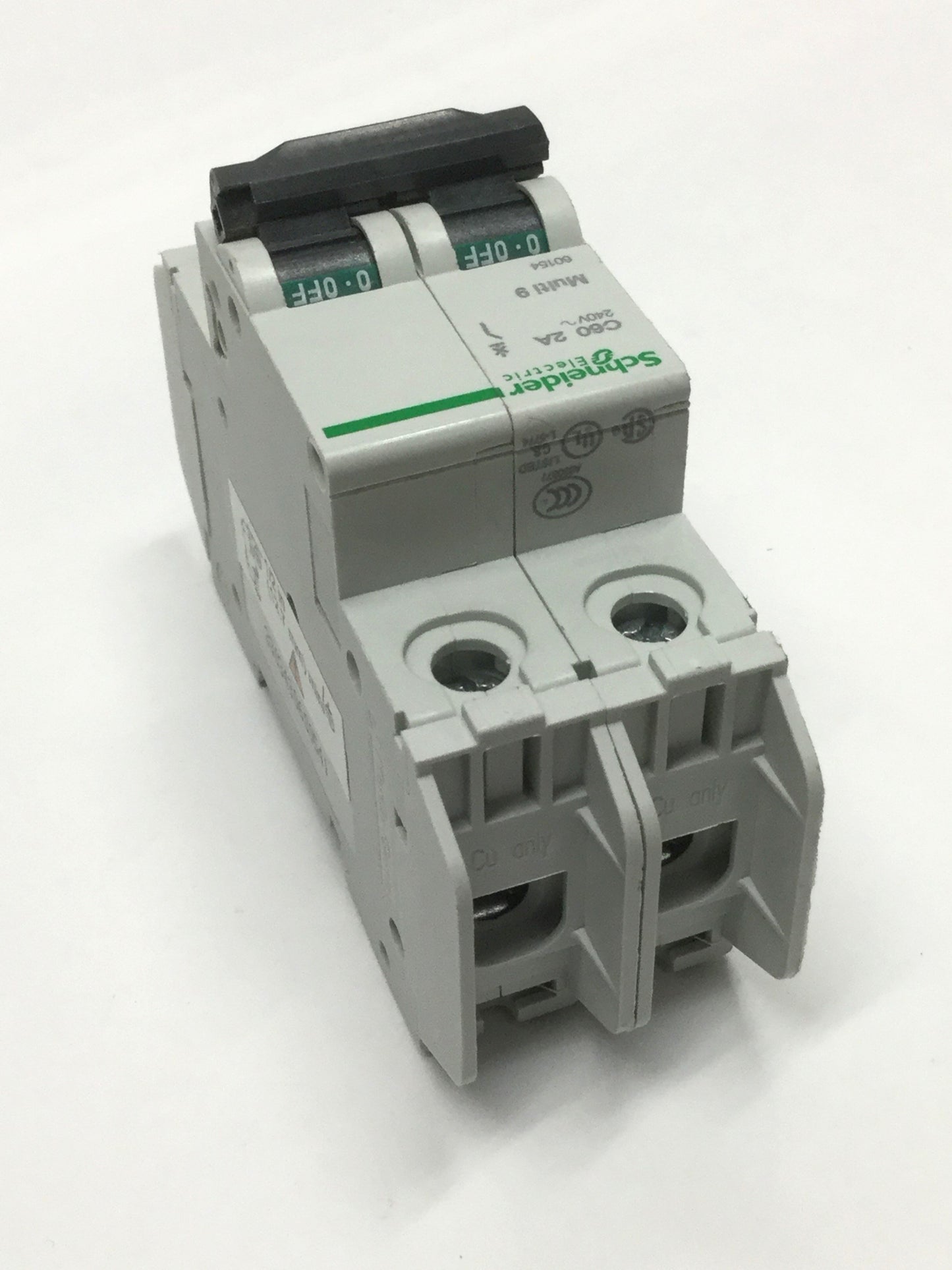 New – Open box Schneider Electric 60154 MULTI 9 C60 Circuit Breaker, 2-Pole, 2A D-Curve, 240VAC