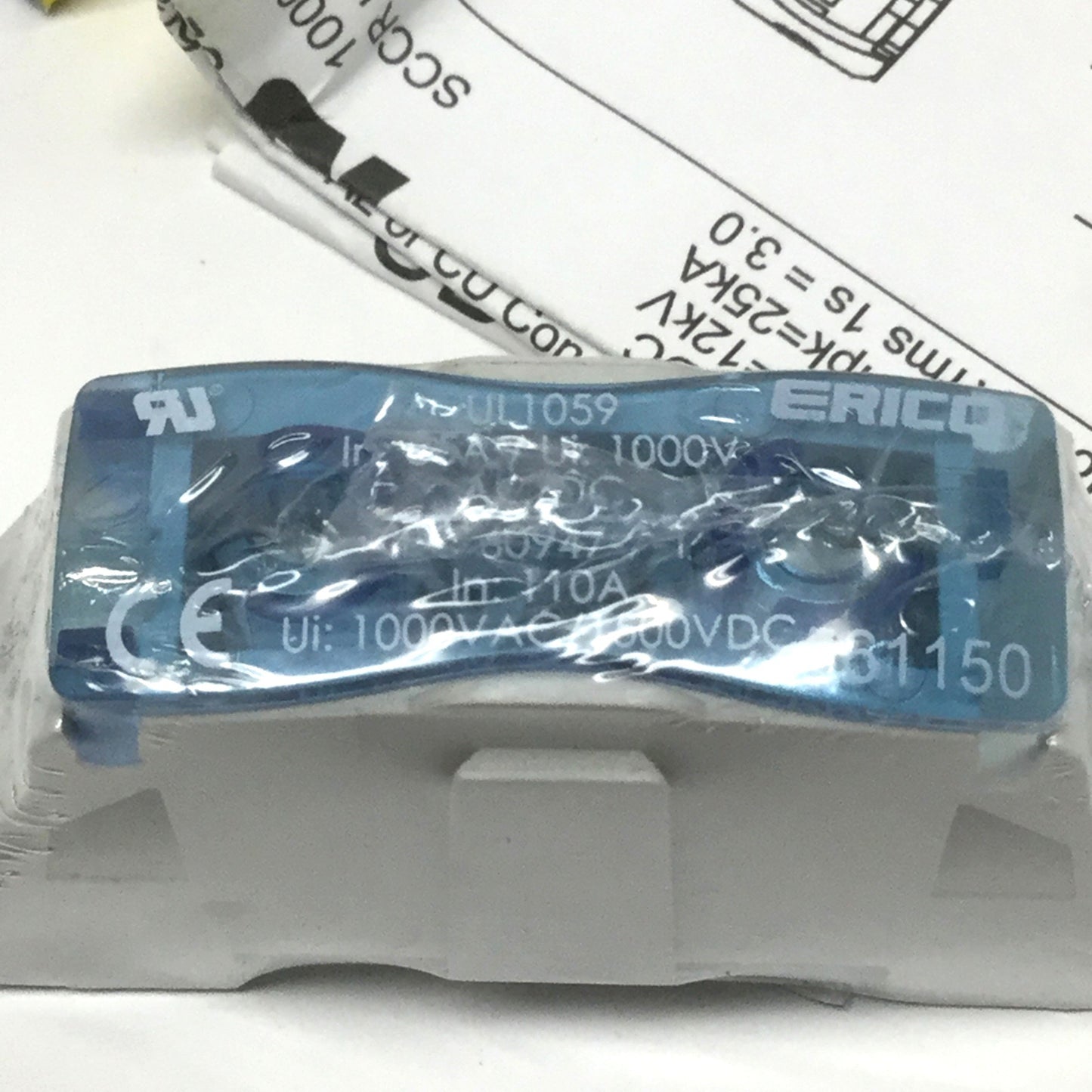 New Lot of 2 Erico 561150 SB80 nVent ERIFLEX Power Block, DIN Mount, 110A, 100VAC