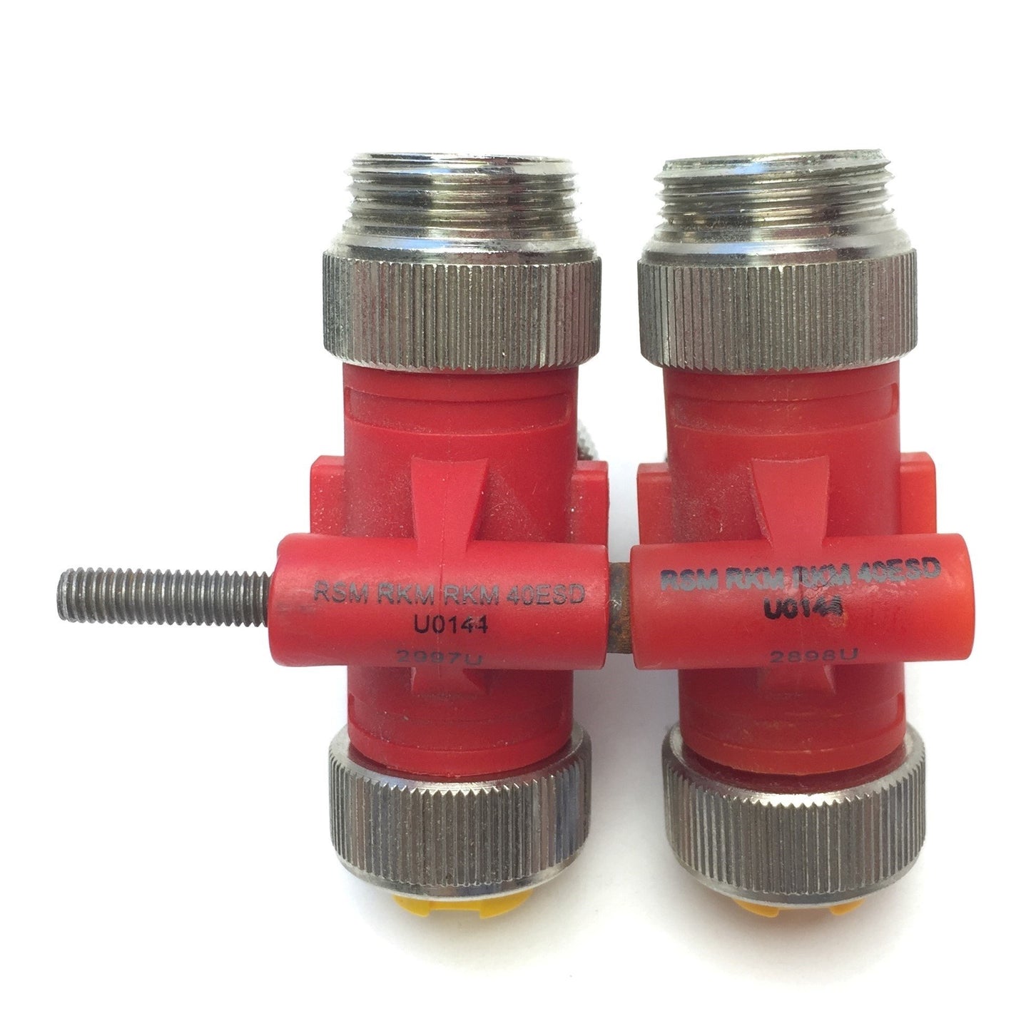 Used Lot of 2 Turck RSM RKM RKM 40ESD 7/8" Adapter Tee Splitter 4-Pin 1xMale 2xFemale