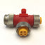 Used Lot of 2 Turck RSM RKM RKM 40ESD 7/8" Adapter Tee Splitter 4-Pin 1xMale 2xFemale
