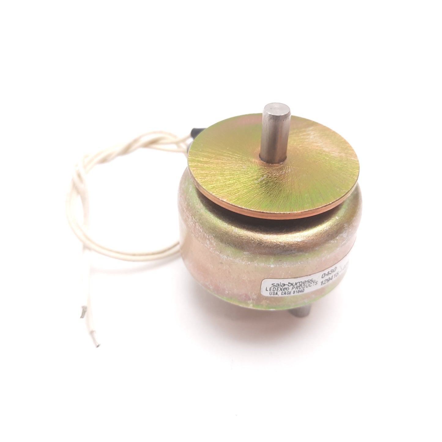 Used Ledex 129415-025 Linear Solenoid, Coil: 12-36VDC, Shaft Diameter: 0.25"