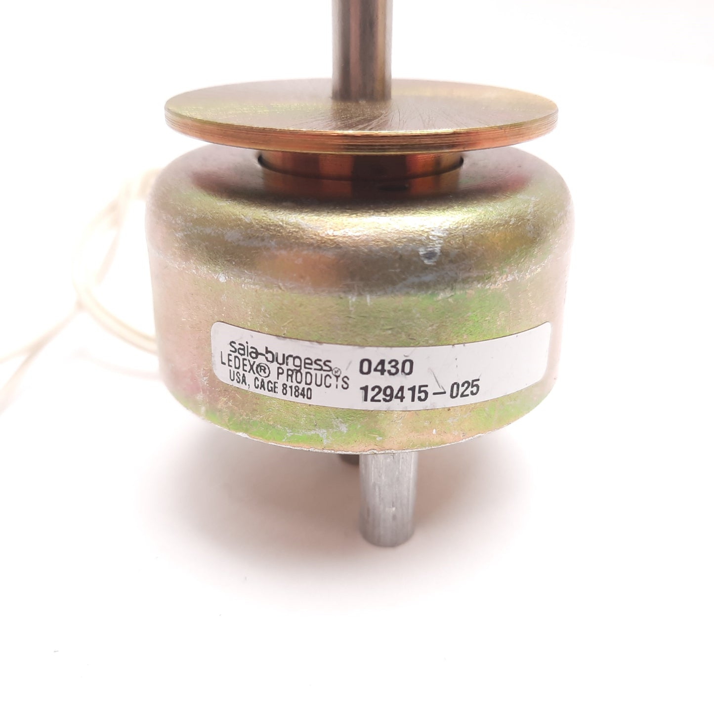 Used Ledex 129415-025 Linear Solenoid, Coil: 12-36VDC, Shaft Diameter: 0.25"
