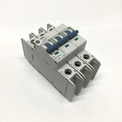 Used Allen-Bradley 1489-A3D250 Circuit Breaker D-Curve, 25A, 3-Pole, 480Y/277VAC