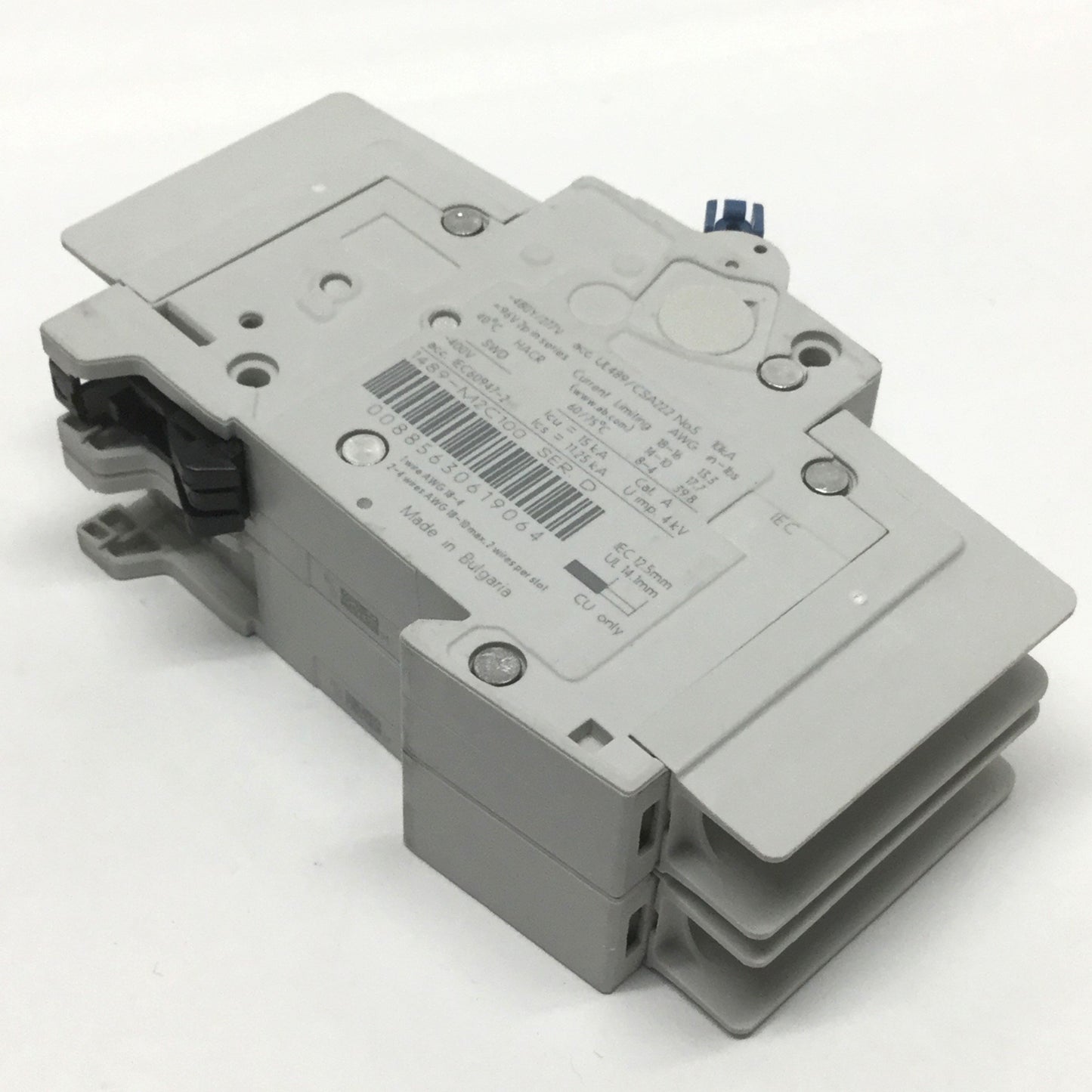 Used Allen Bradley 1489-M2C100 Circuit Breaker, 2-Pole, C-Curve, 480Y/277VAC 10A