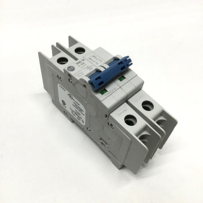 Used Allen Bradley 1489-M2C100 Circuit Breaker, 2-Pole, C-Curve, 480Y/277VAC 10A